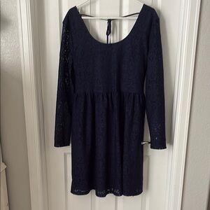 Xhilaration Deep Blue Lace Dress